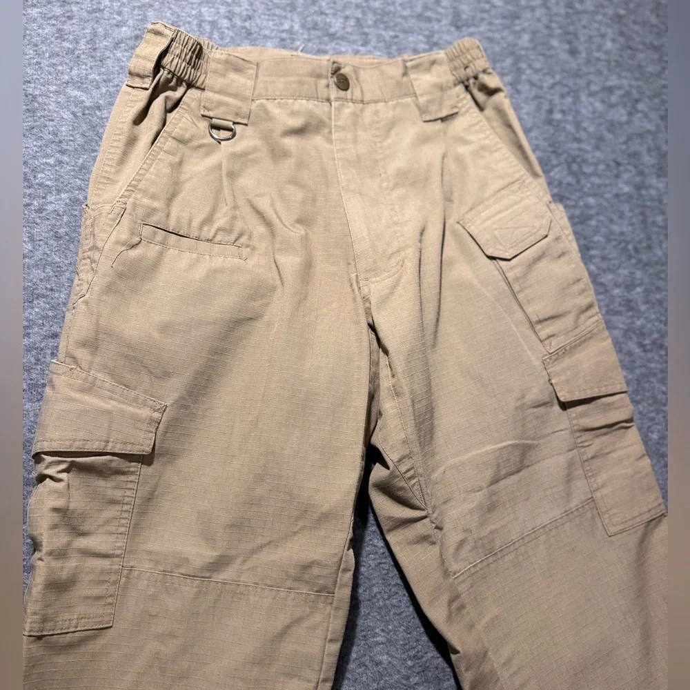 CQR Tactical Utility Cargo Pants mens 30x30 brown work comfort stretch waist